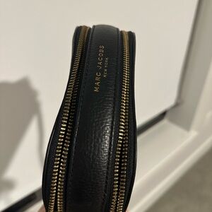 Marc Jacobs Black Leather Strap with Gold Accents